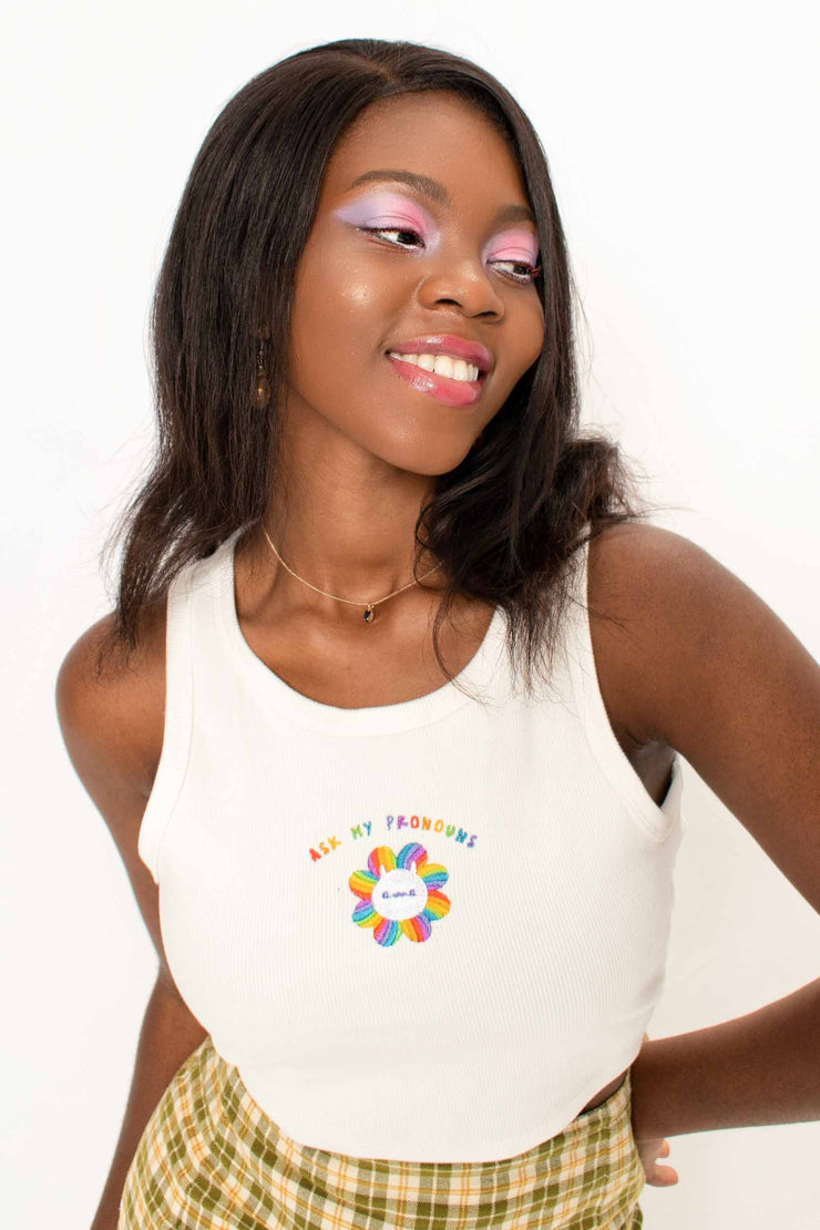 Ask My Pronouns Crop Top (LIMITED EDITION)